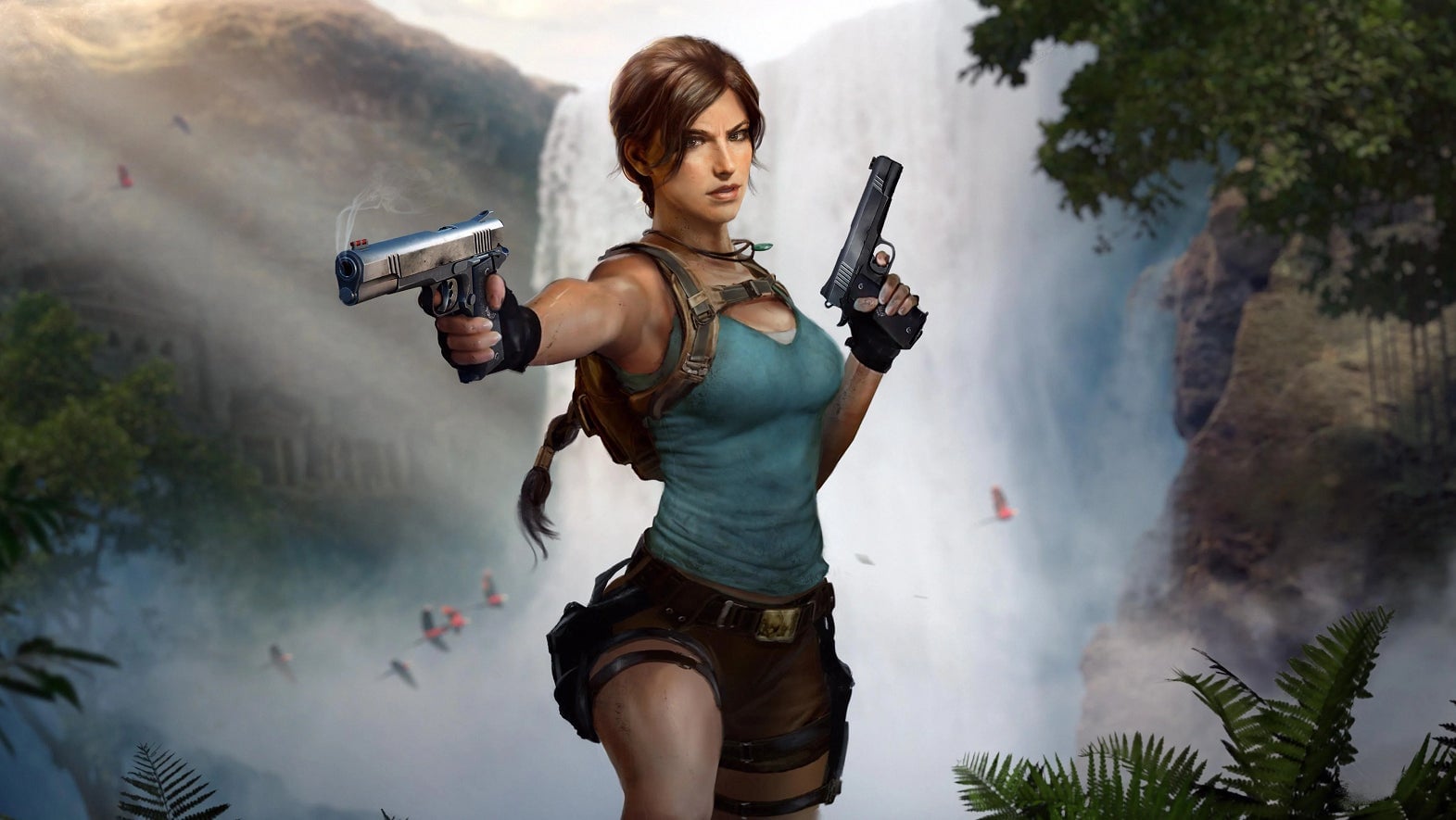 Lara Croft appears in anniversary art.