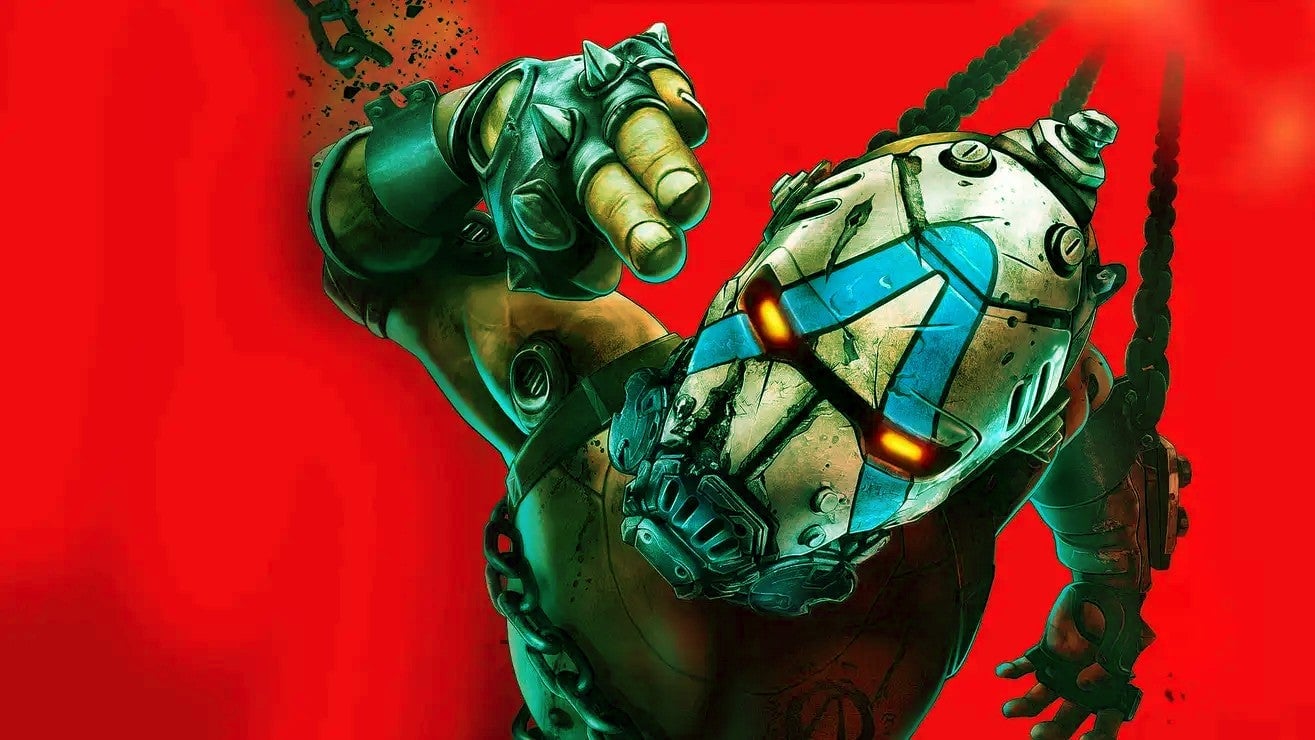 A bandit in a psycho mask points at you.