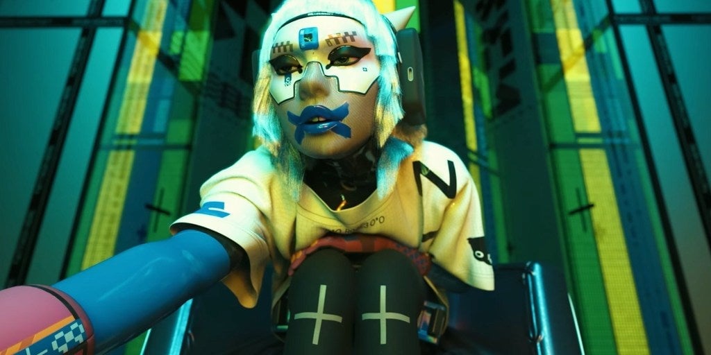 A runner records a message in-between raids.