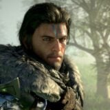 A warrior appears in the woods.