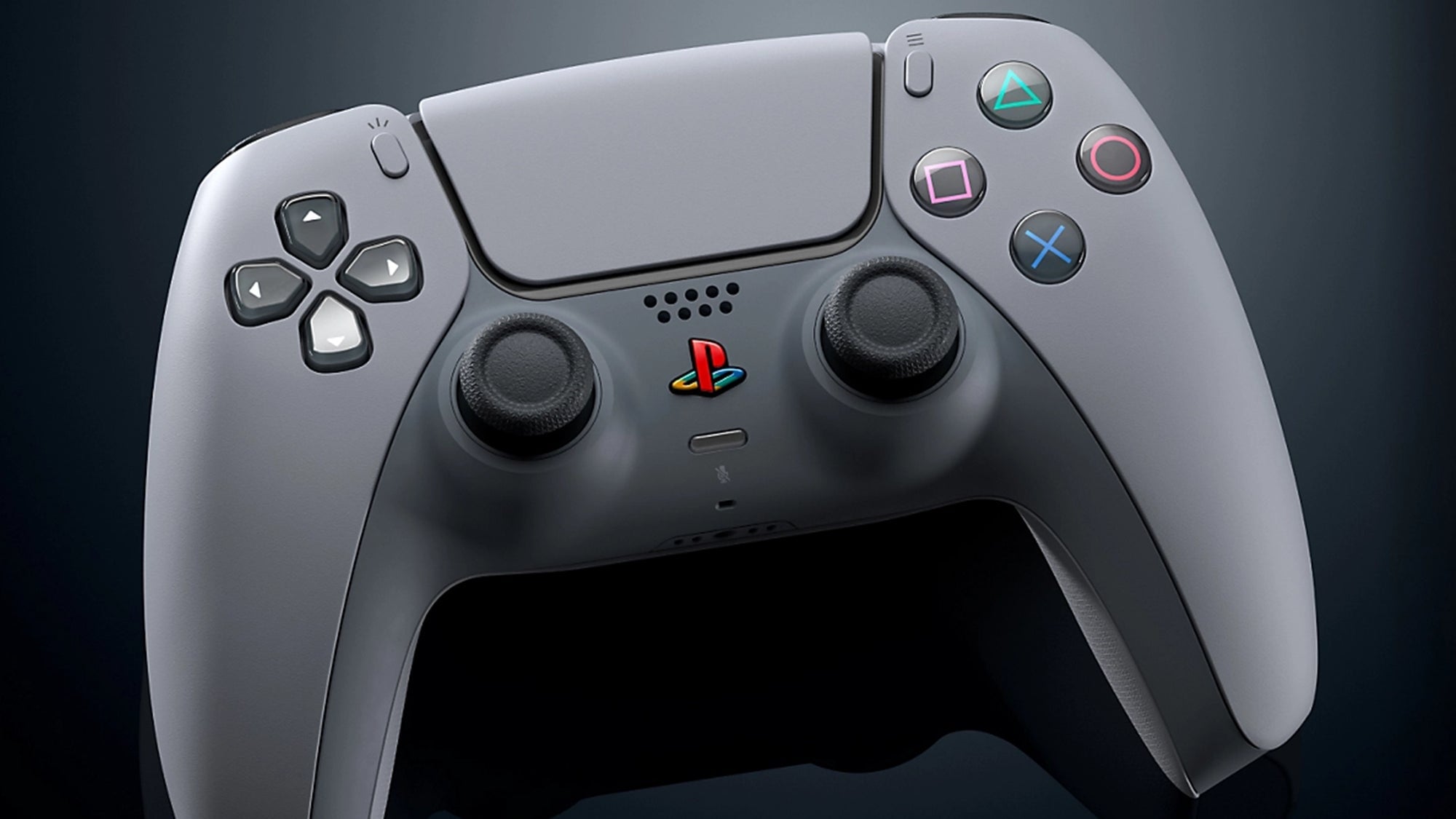 A classic PS5 DualSense appears.