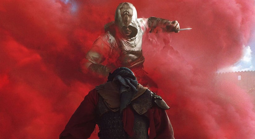 Art shows an assassin's preparing for the kill.