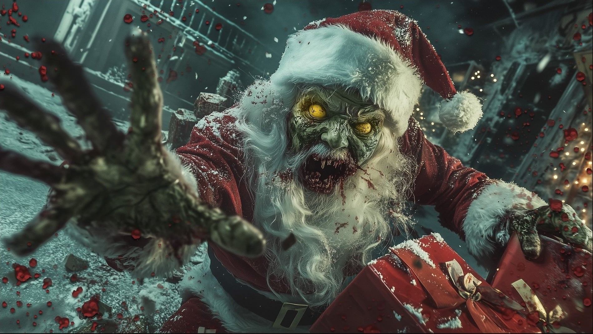A six-fingered Santa appears in one of the game's loading screens.