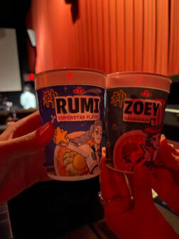 The Zoey and Rumi ramen cups from the singalong screenings