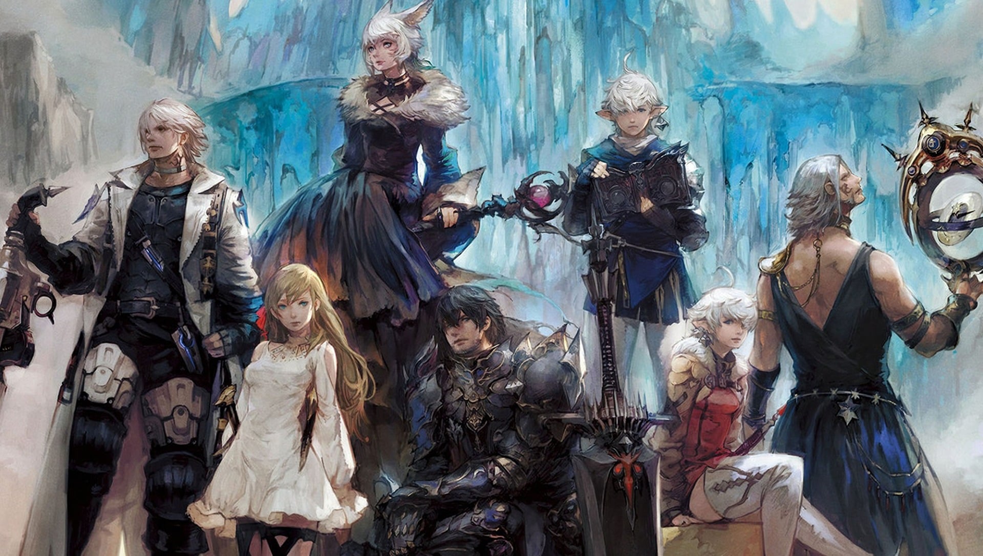Final Fantasy XIV art shows its cast.