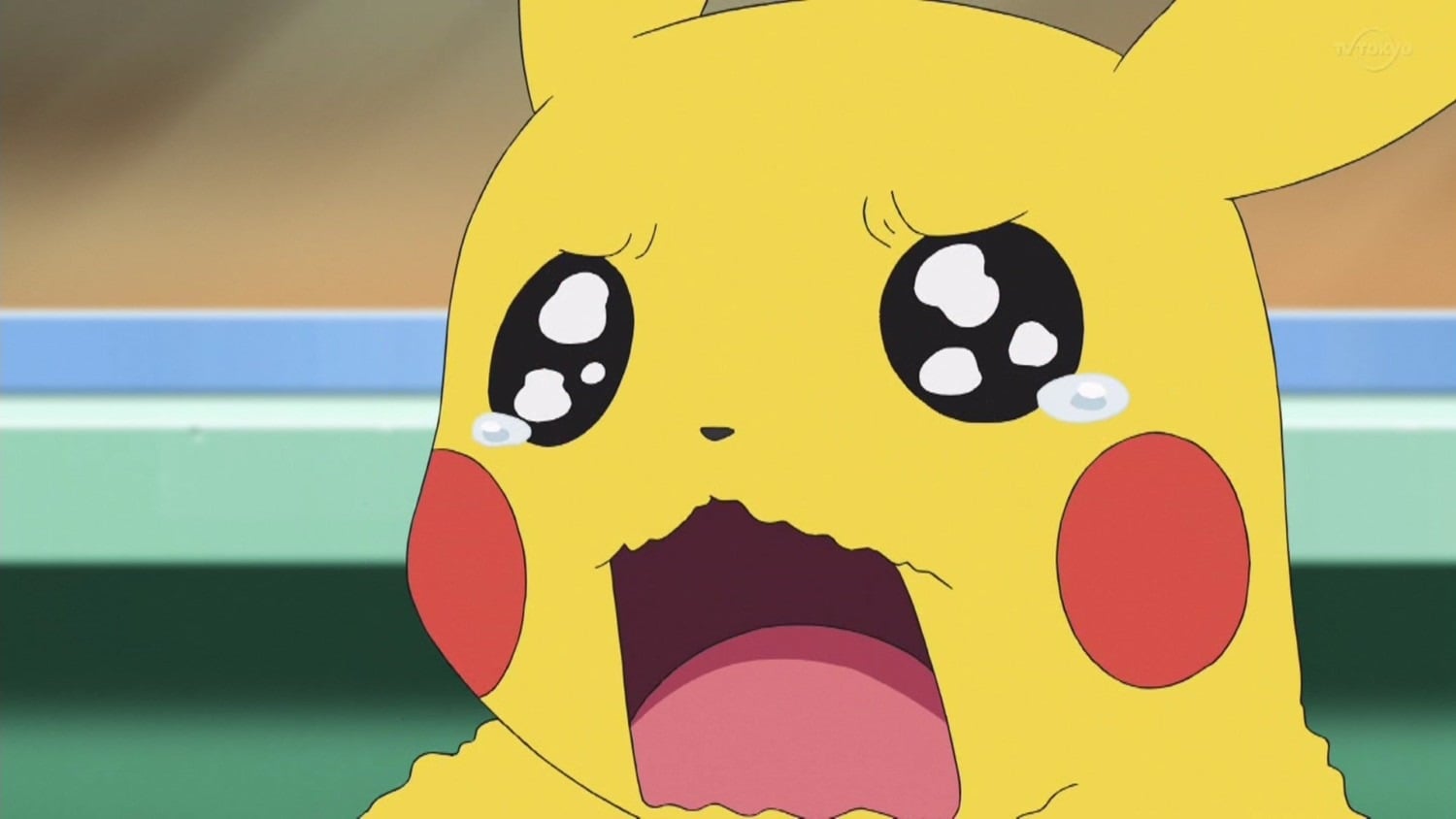 Pikachu yelling and crying