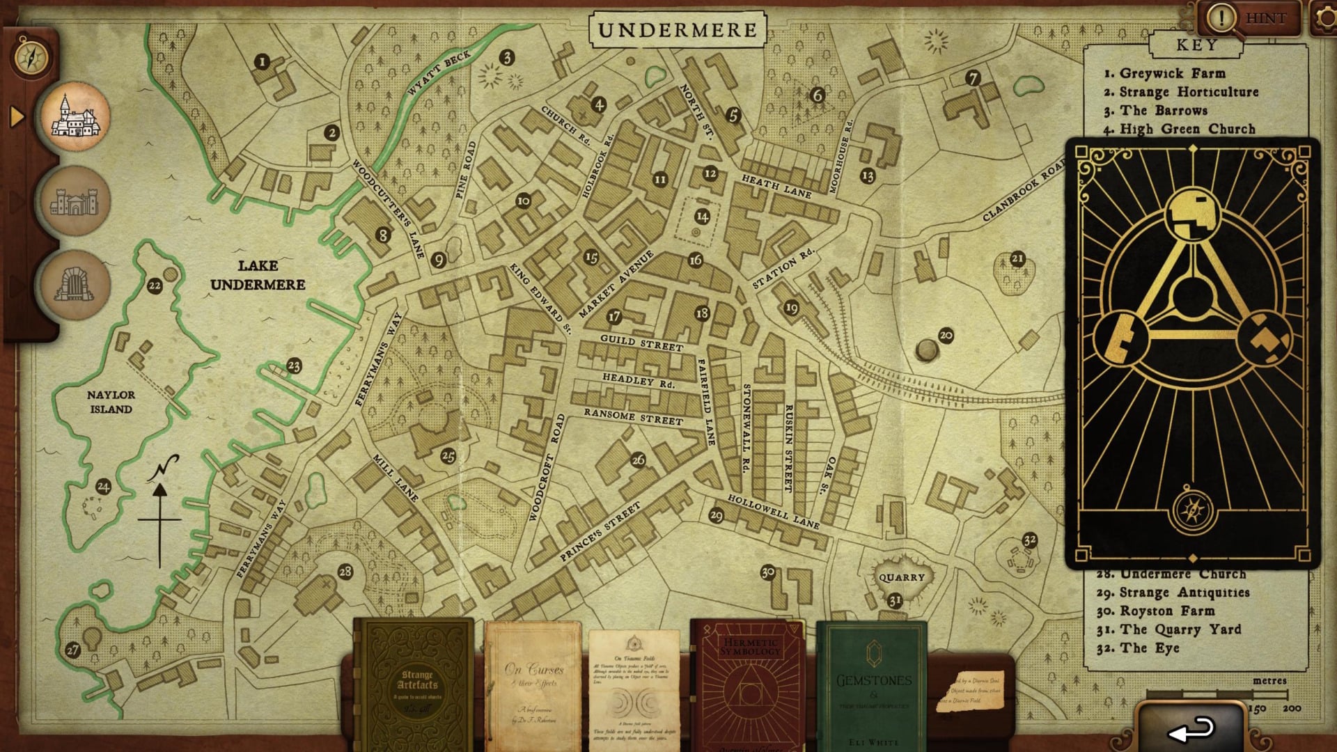 Strange Antiquities map