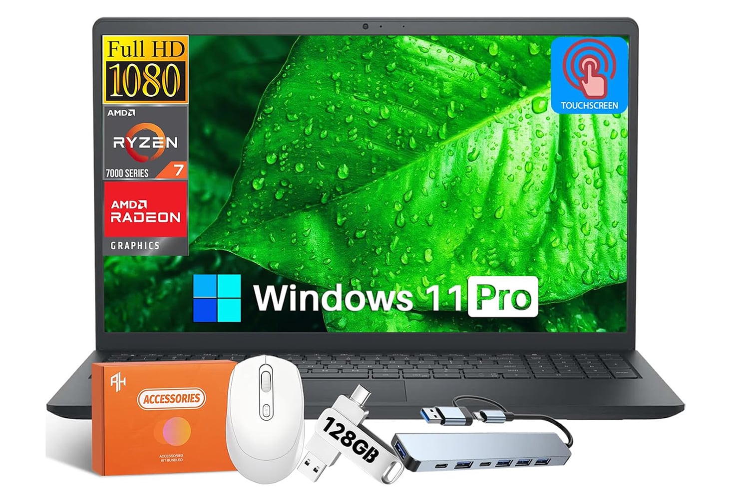 Dell Inspiron 15 Touchscreen Laptop, 15.6 Fhd