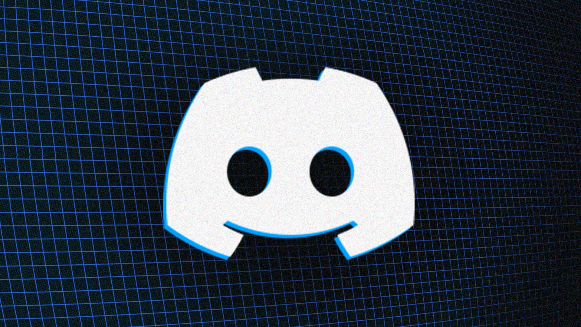A Discord logo appears over a black background.