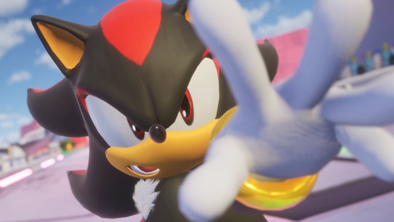 Shadow extends a hand out in front of him.