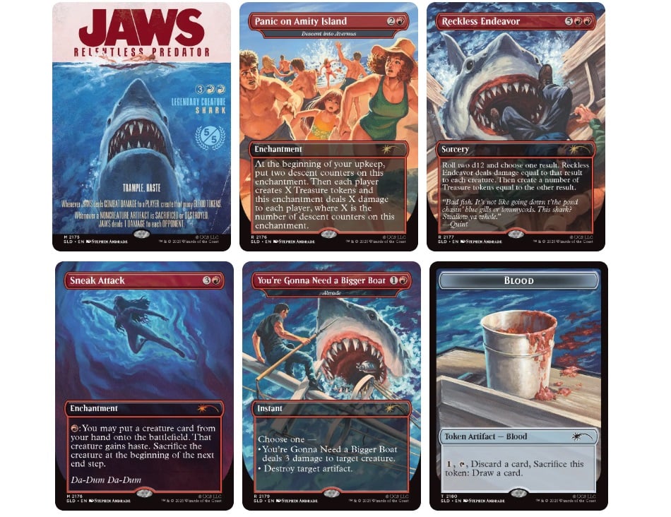 Jaws art appears on MTG cards.