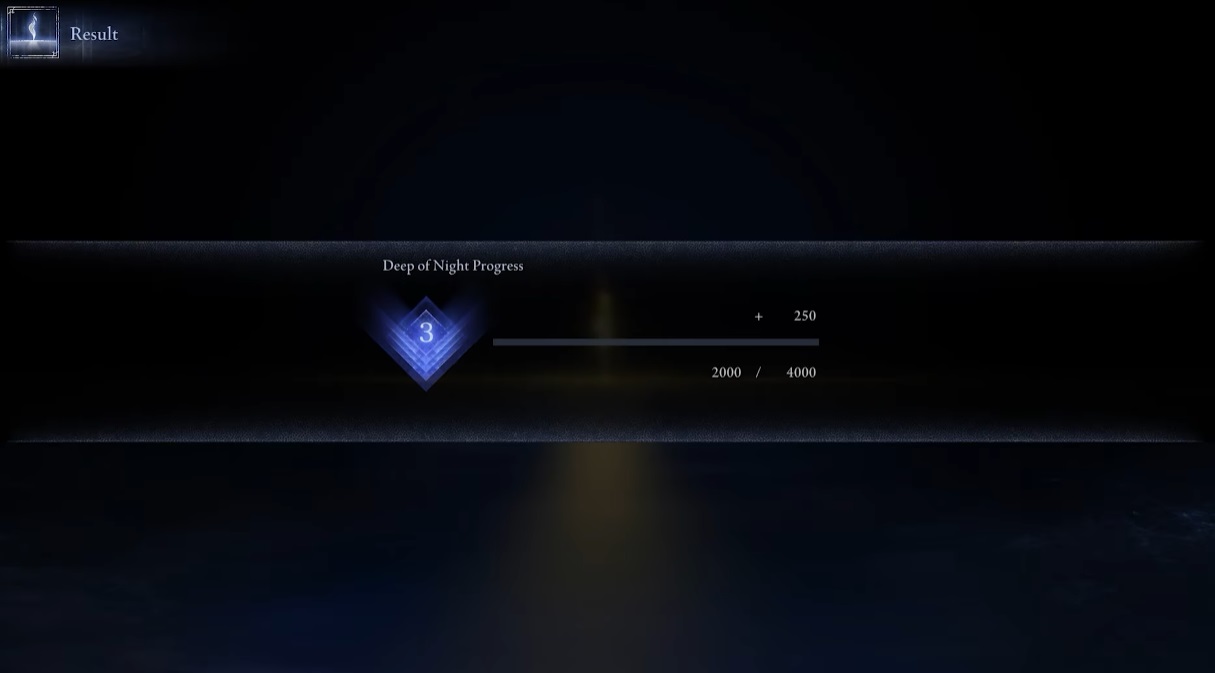 A Nightreign screen shows a player's Deep of Night rank.