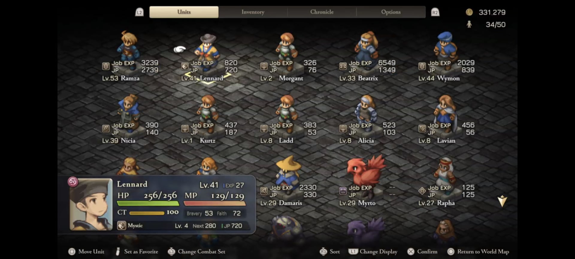 A screenshot shows a menu in FFT.