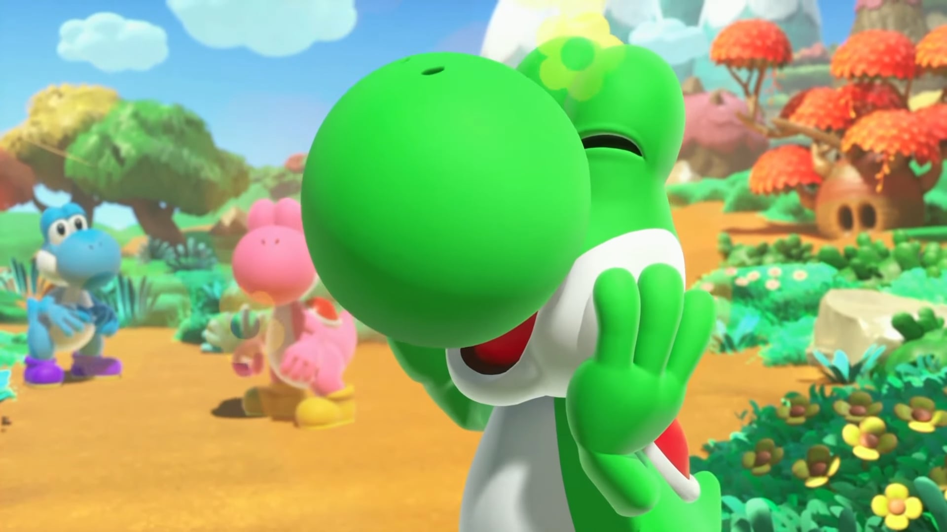 Yoshi looks cute.