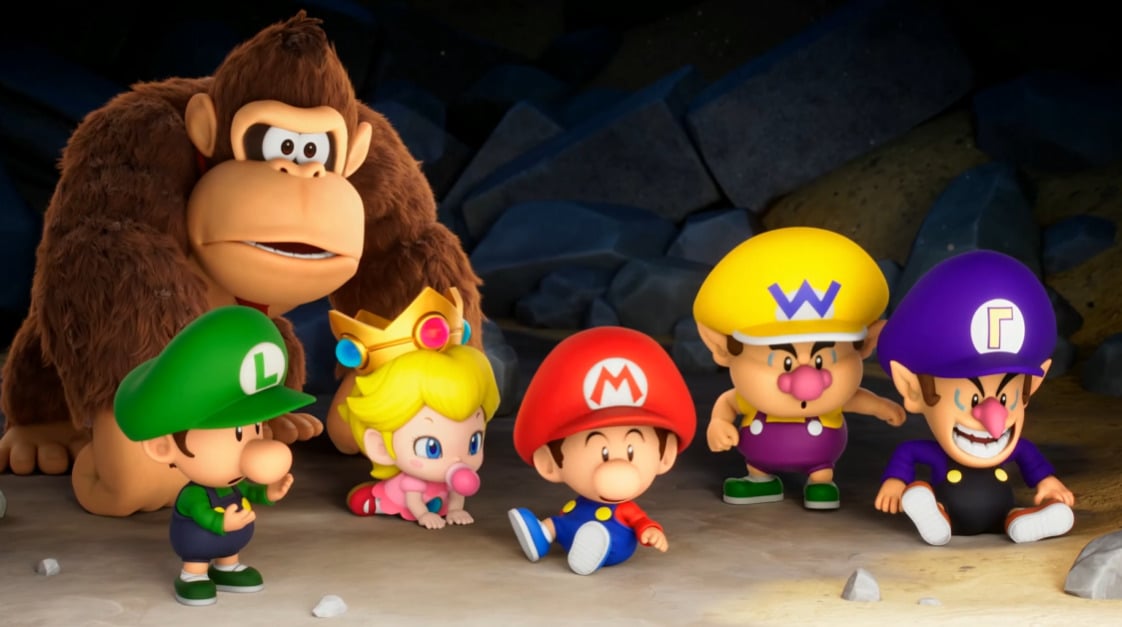 Mario characters have been transformed into babies.