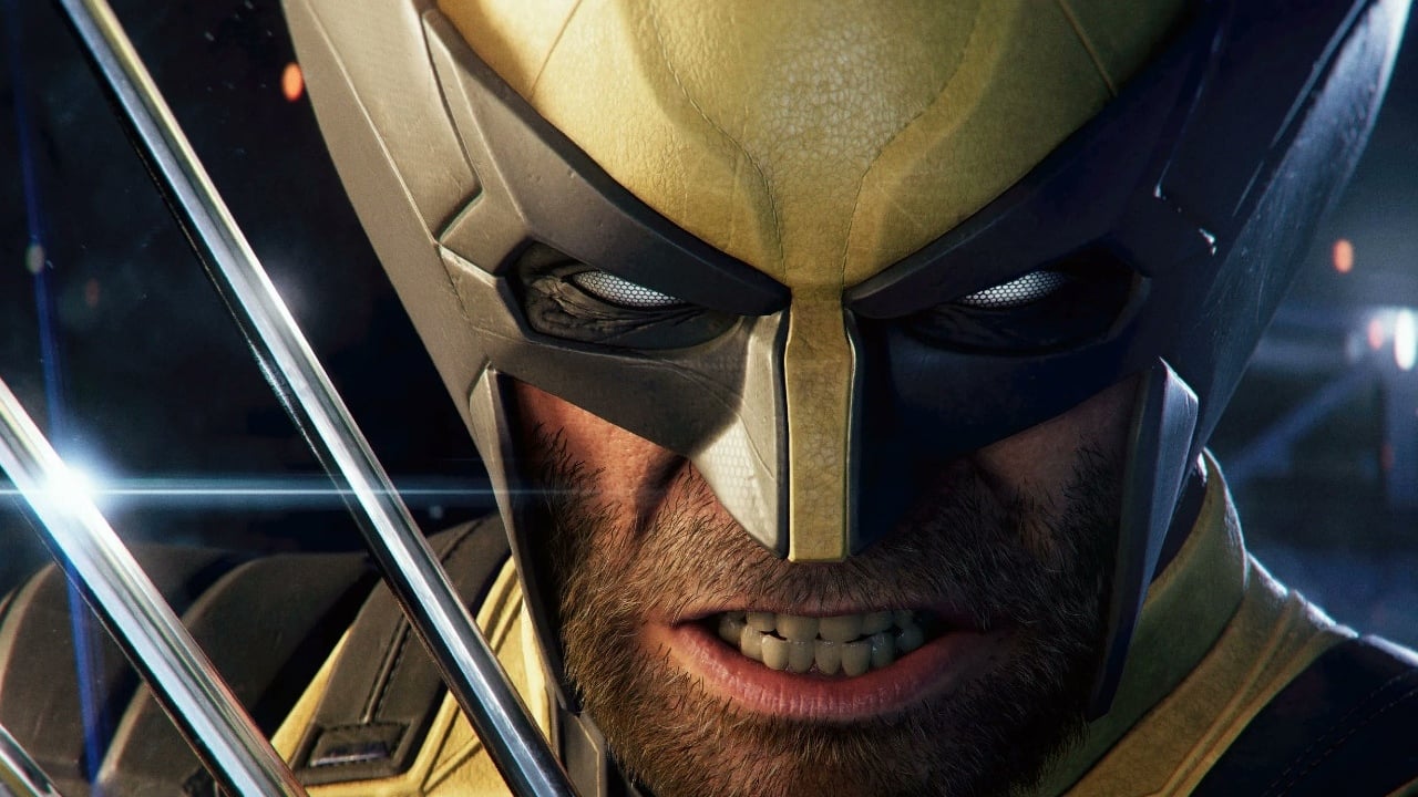 A close-up of Wolverine in his suit