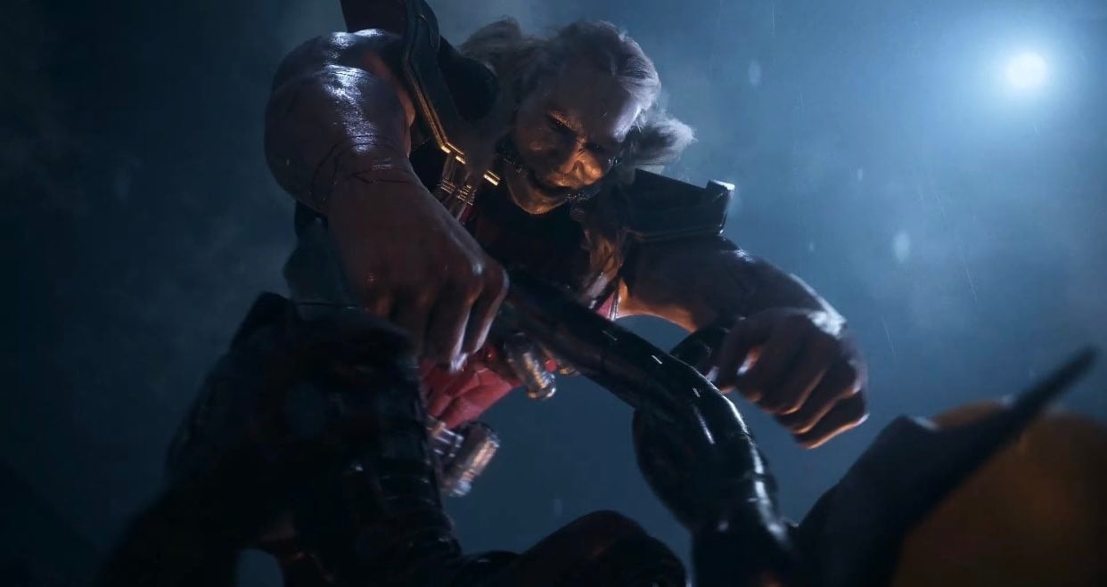 Omega Red strangling Logan