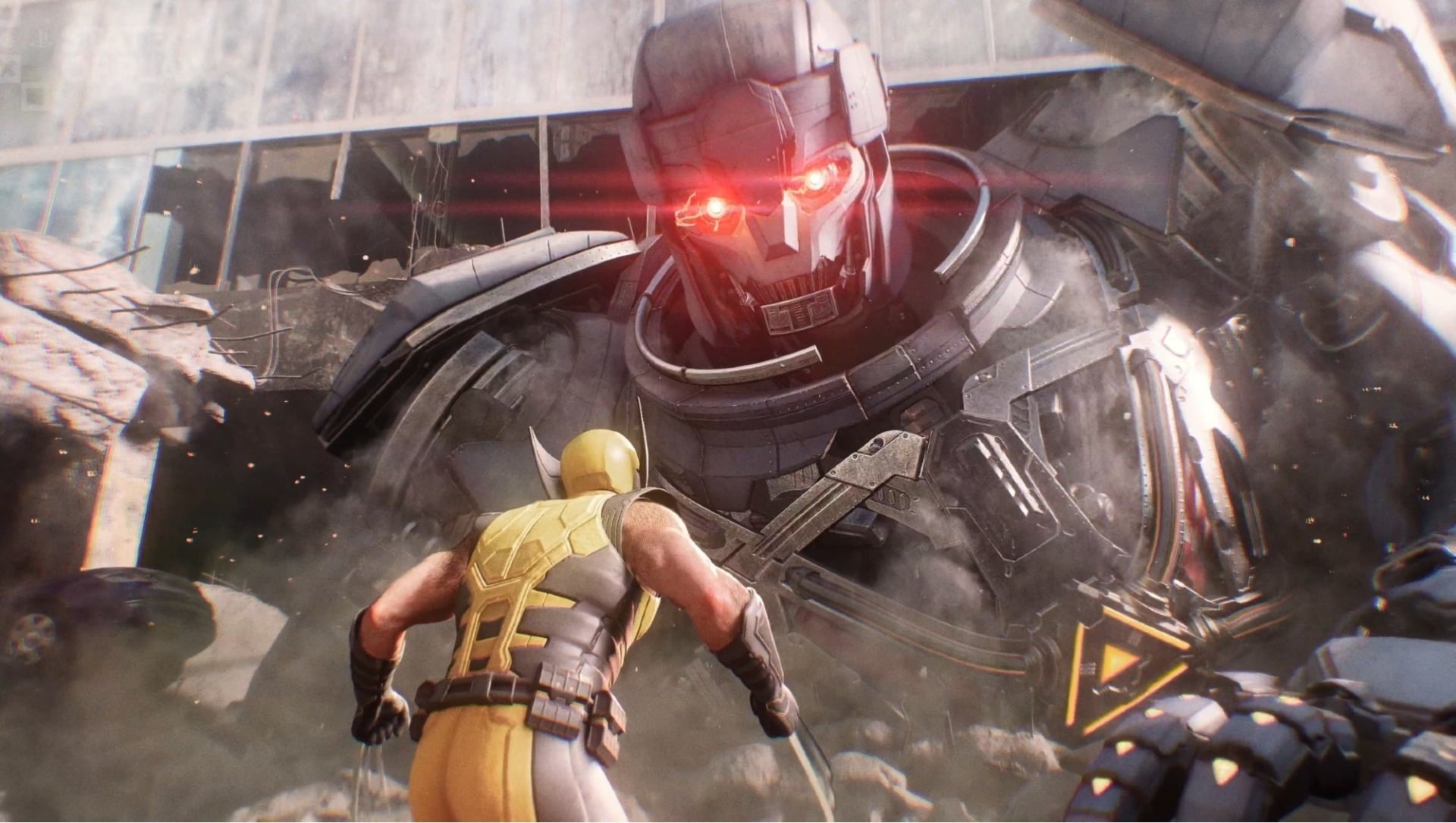 A sentinel looks down on Logan.