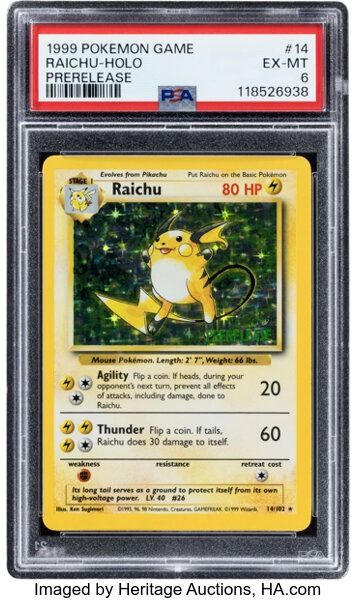 The Prerelease Raichu card