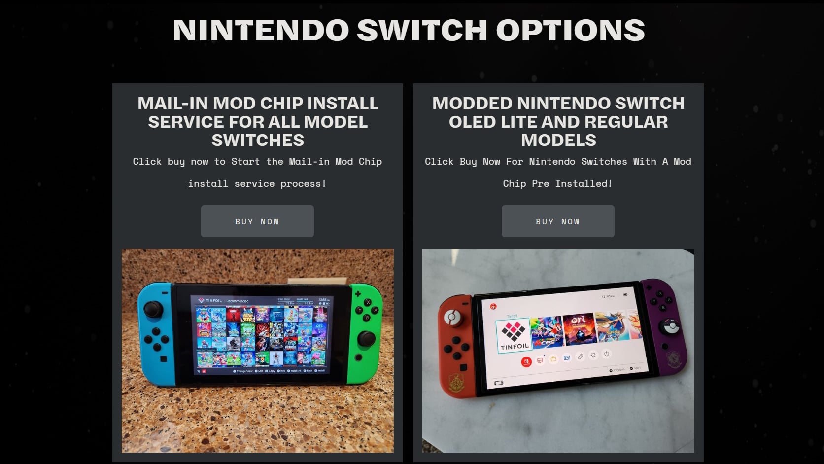 Modded Hardware's options.