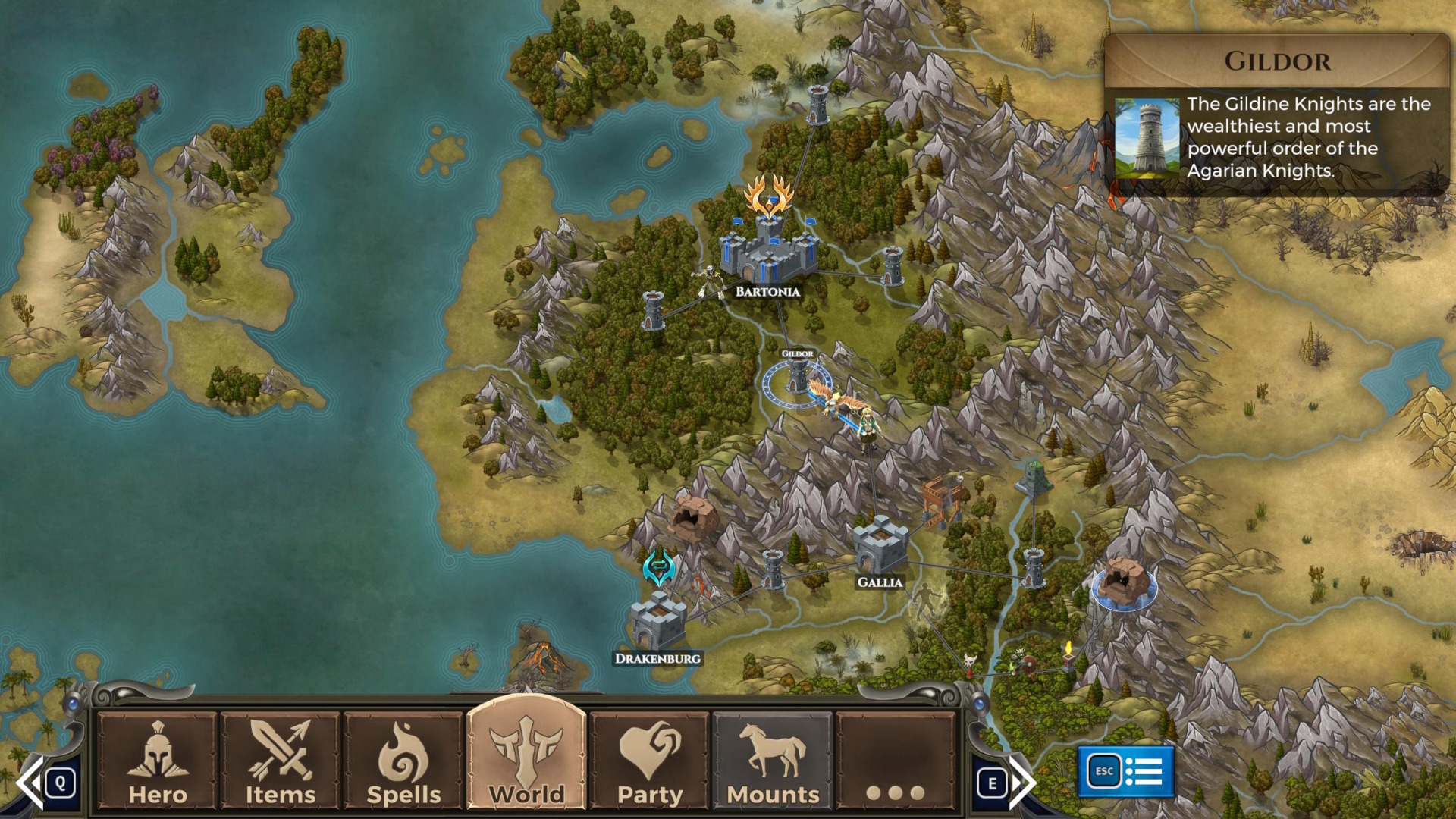 The Puzzle Quest map.