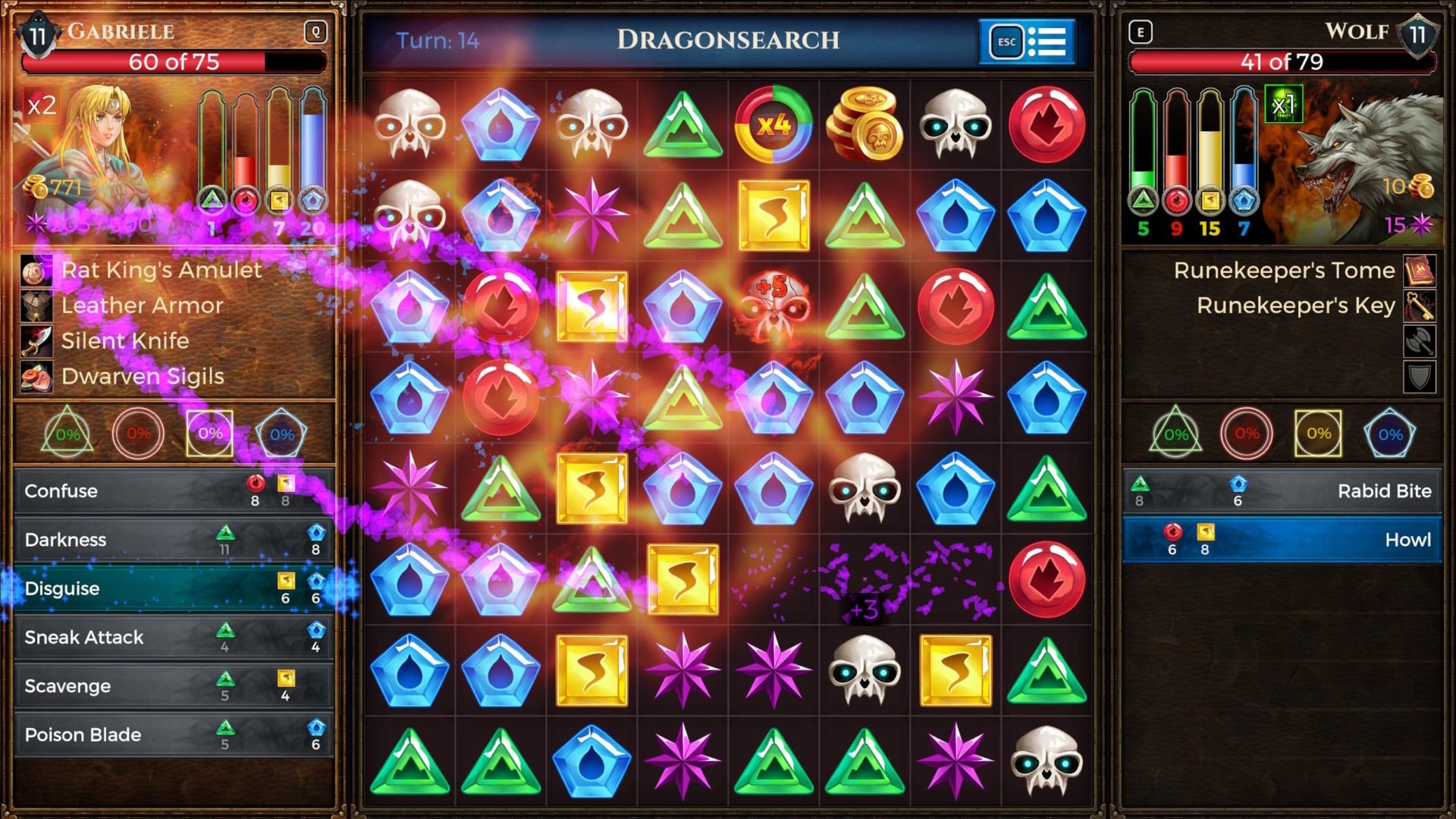 Swirly attack magic.