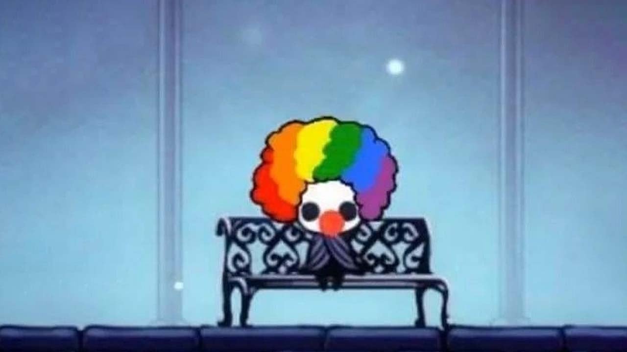 Silksong's Hornet wears a clown wig.