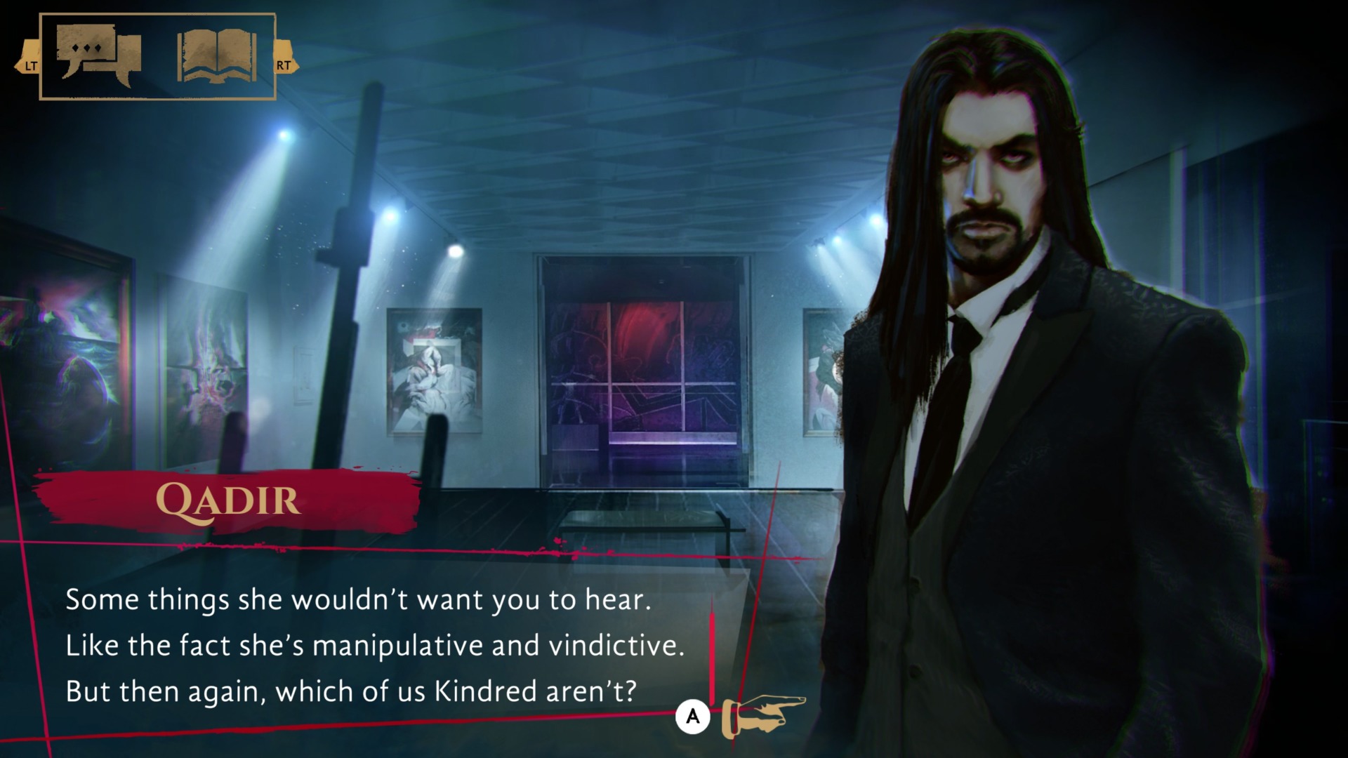 A vampire warns the protagonist of how terrible their kind can be.