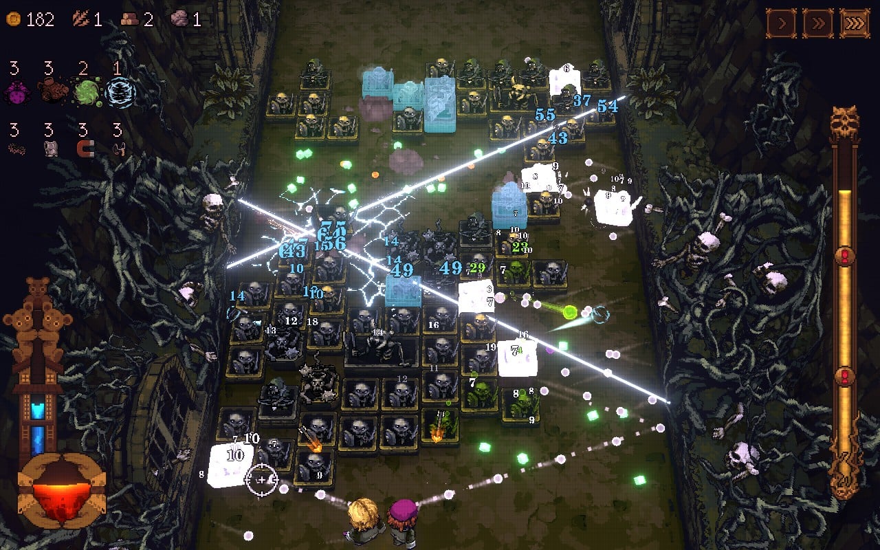 Mayhem ensues as balls bounce around various enemies.