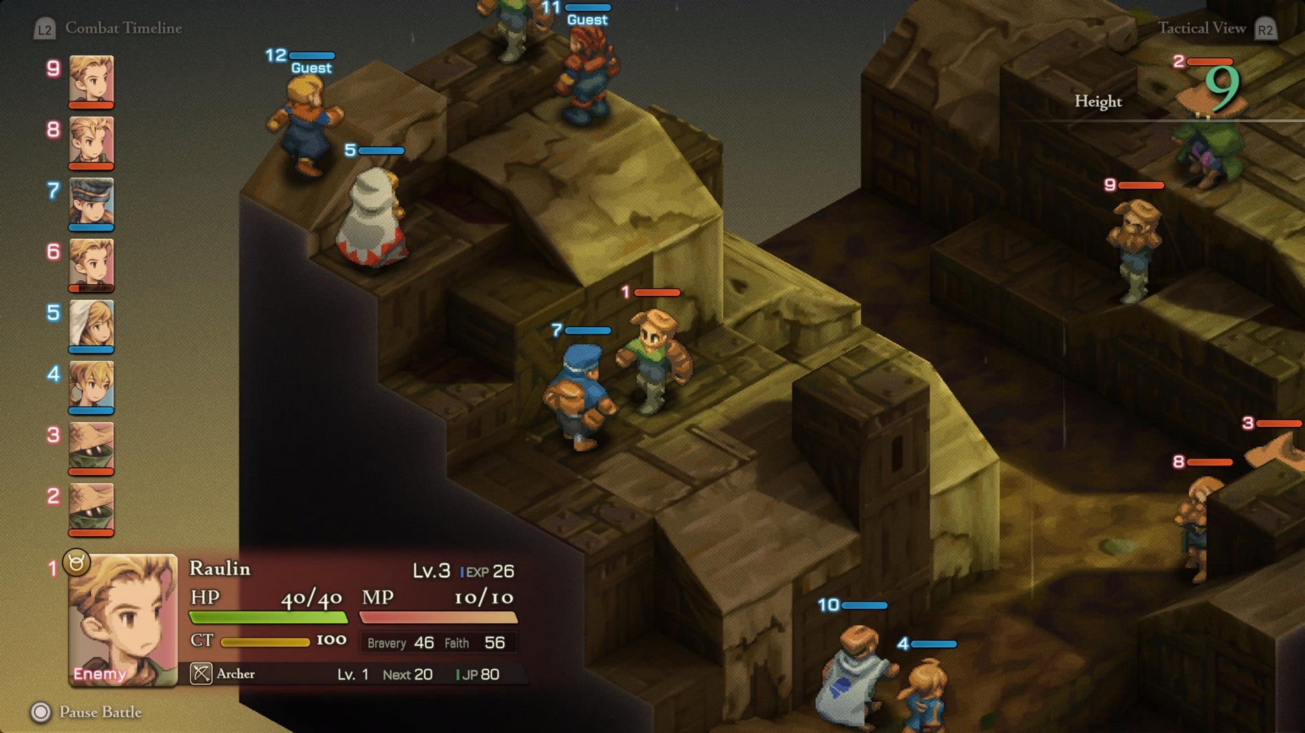 A screenshot shows a battle from Final Fantasy Tactics.