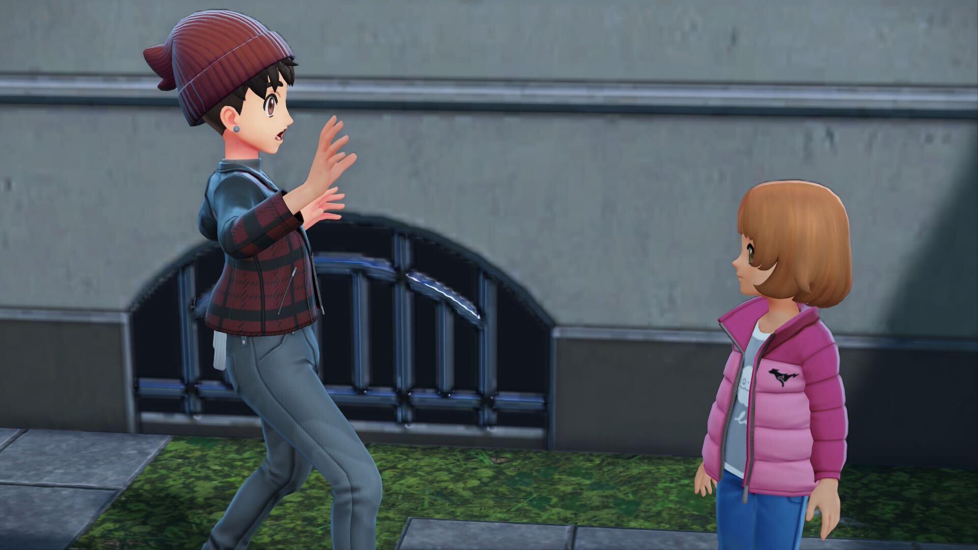 Shep looking scared of a child