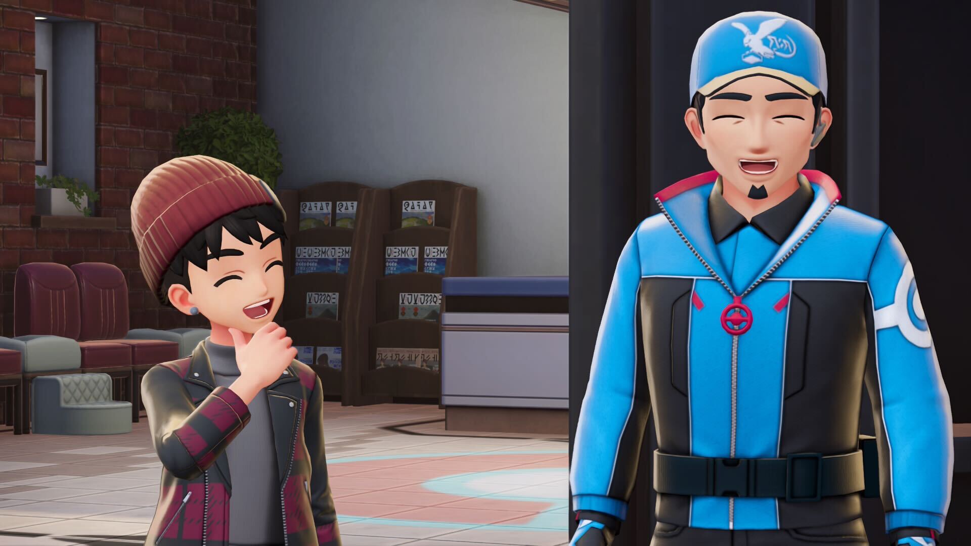 Shep and the Poke Ball collector laughing.