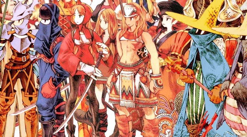 Final Fantasy Tactics art shows each character job.