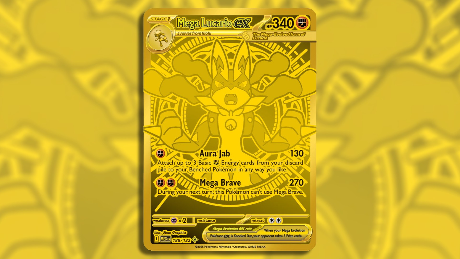 Mega Lucario Ex Gold