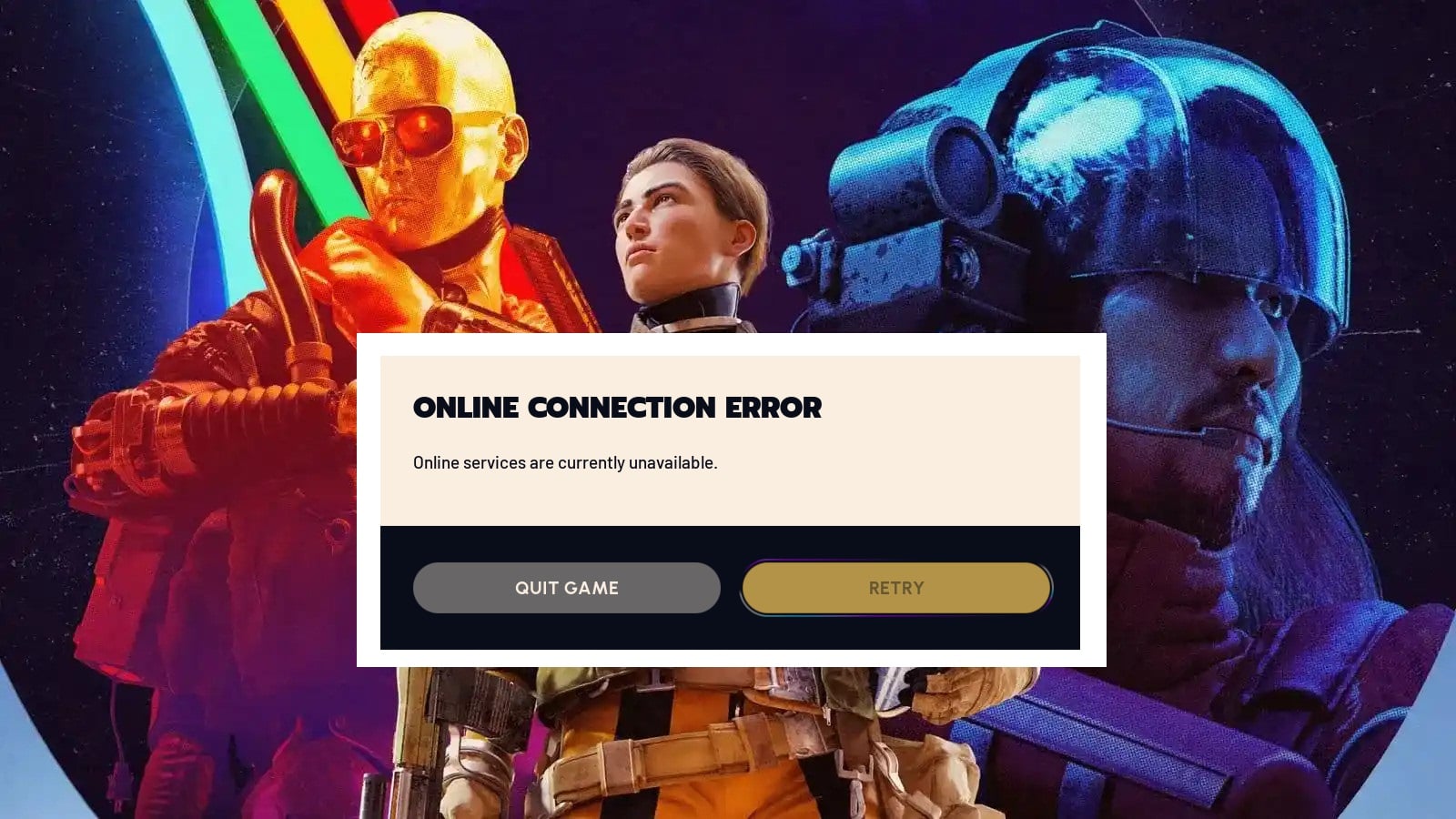 Arc Raiders art shows an error sign.