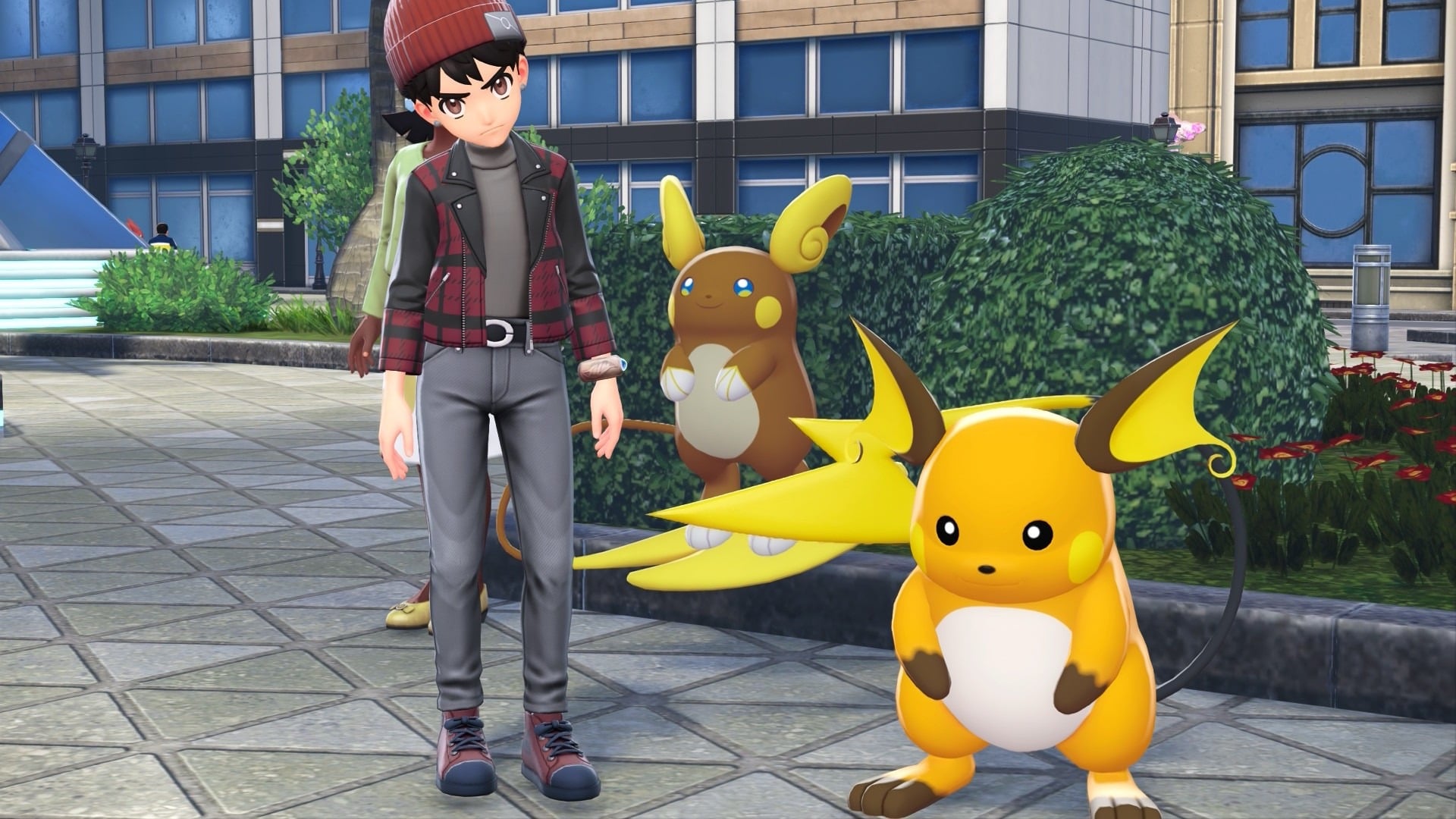 Shep looking less than thrilled that Alolan Raichu is here.