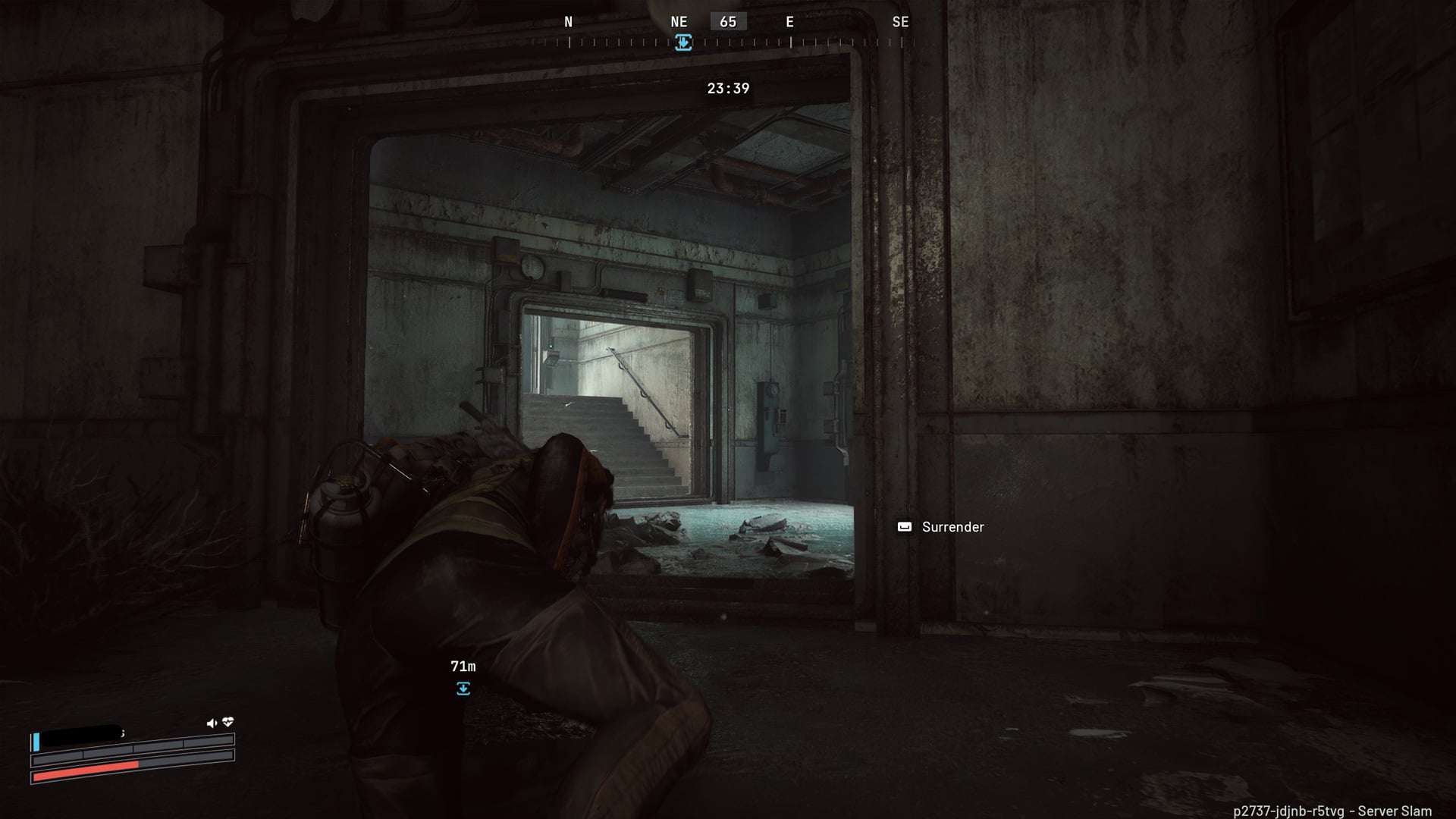 A player character dies on the floor.