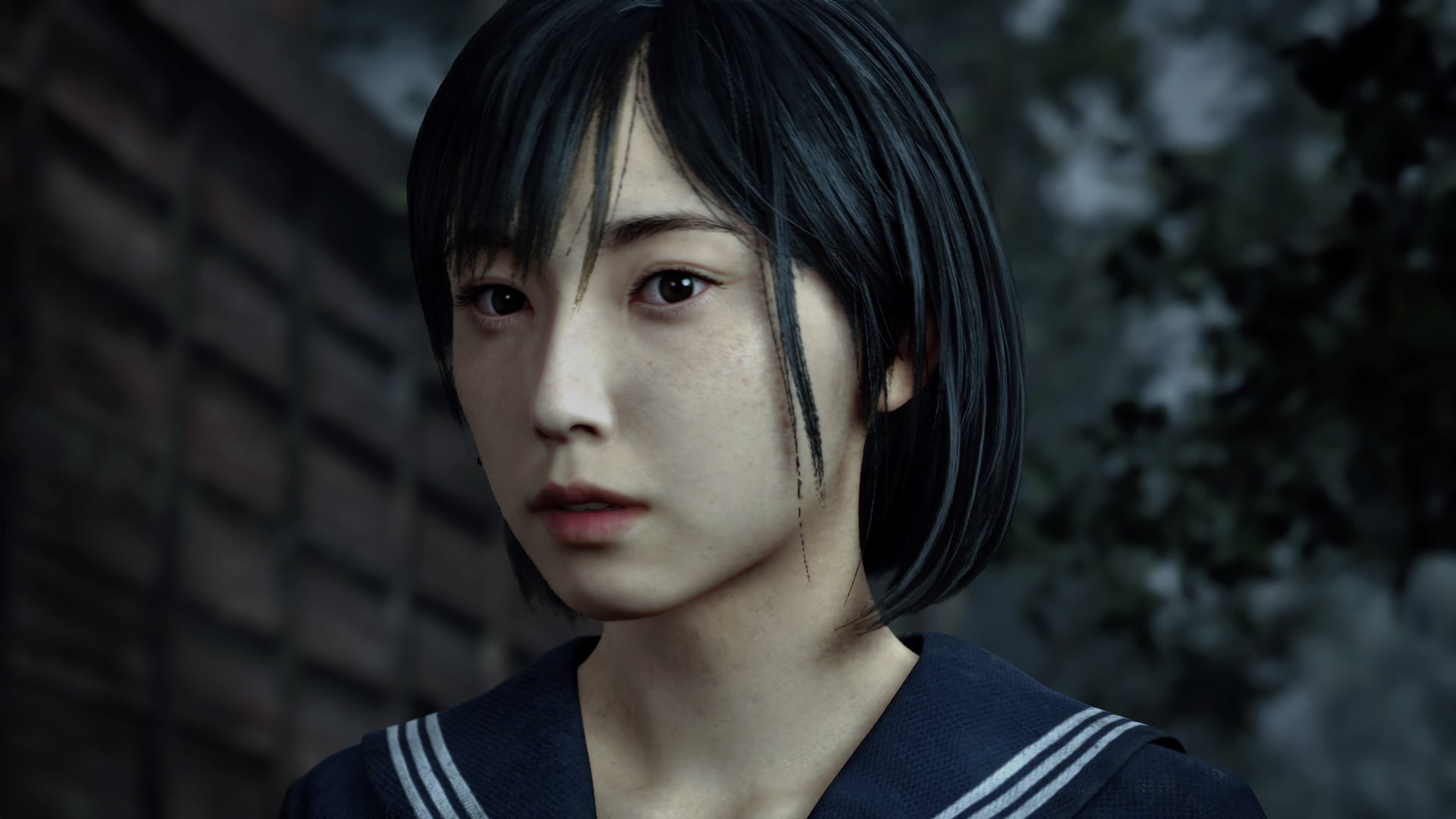 Hinako looks at the camera nervously.