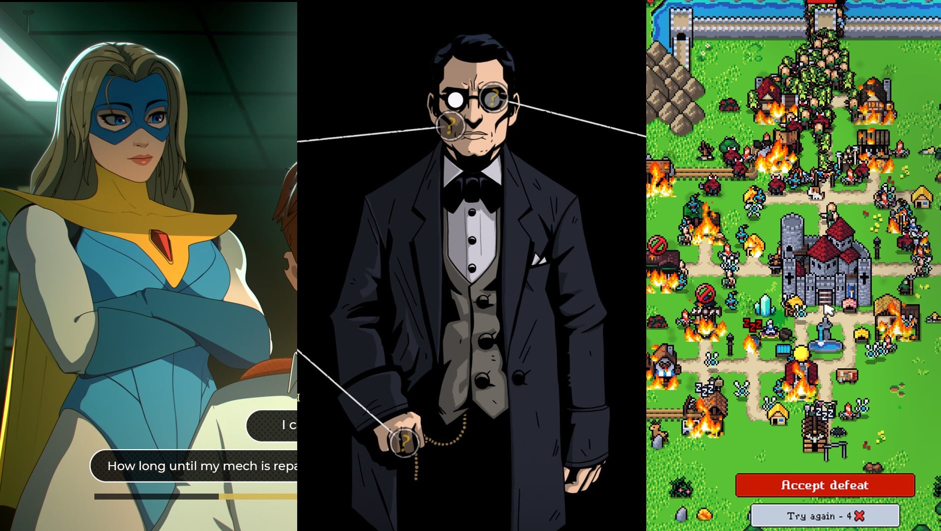 Art shows a bunch of new games.