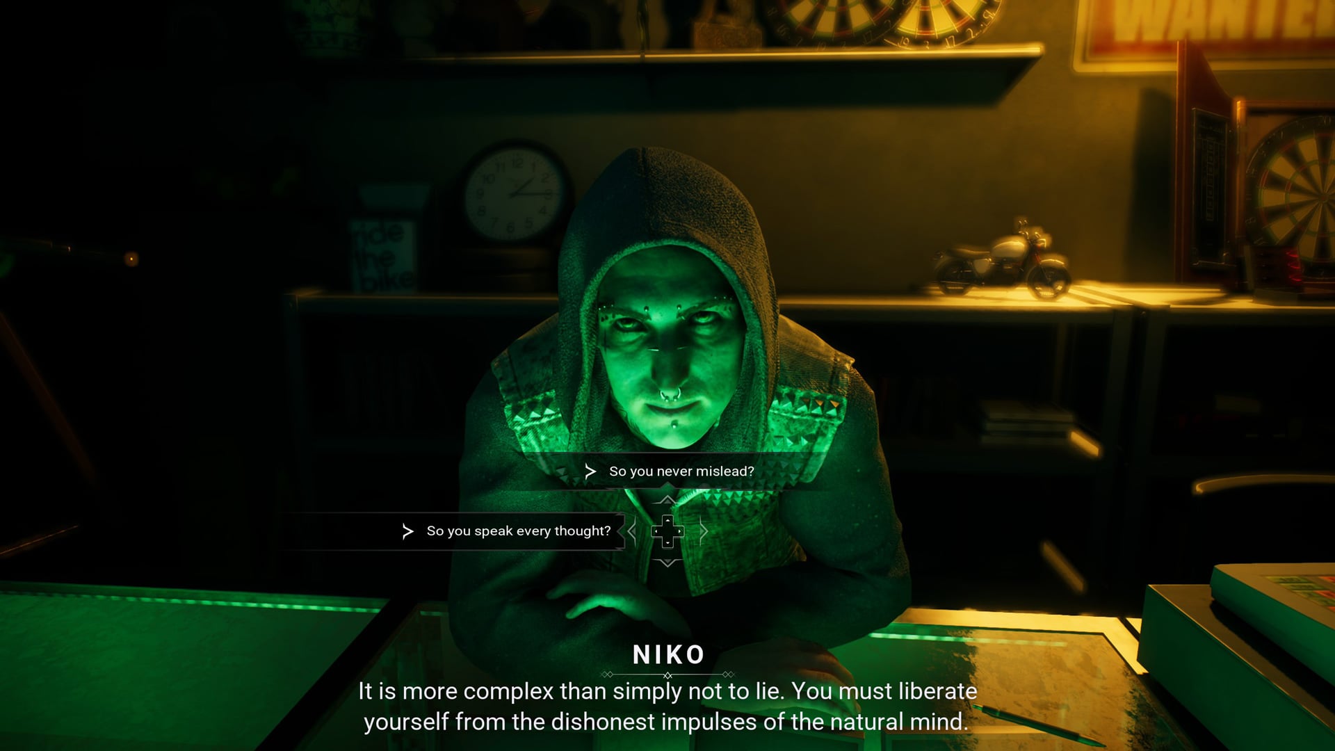 Niko chats with the player character.