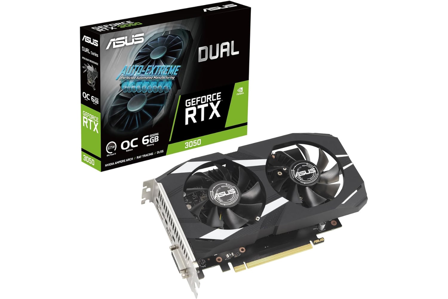 Asus Dual Nvidia Geforce Rtx 3050 6gb Oc Edition Gaming Graphics Card