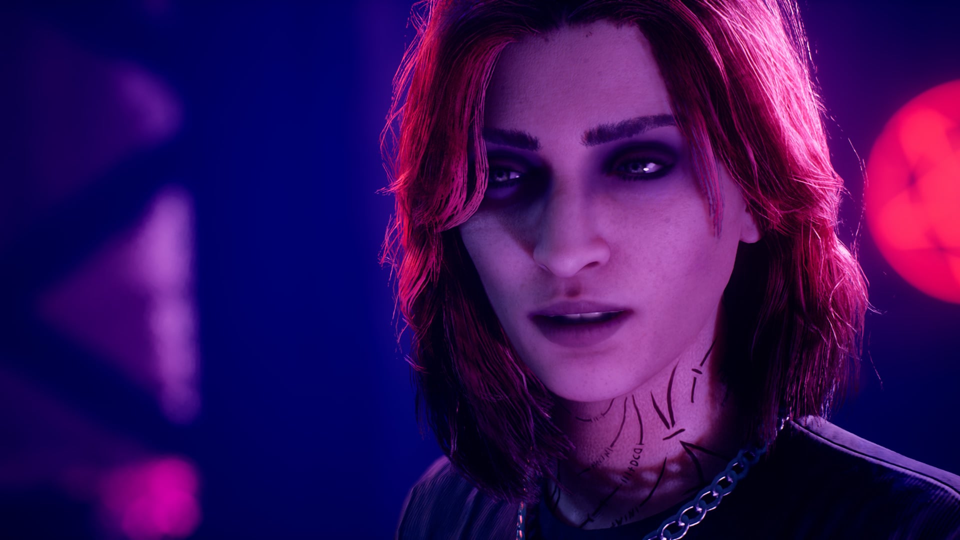 Phyre talks to someone off camera.