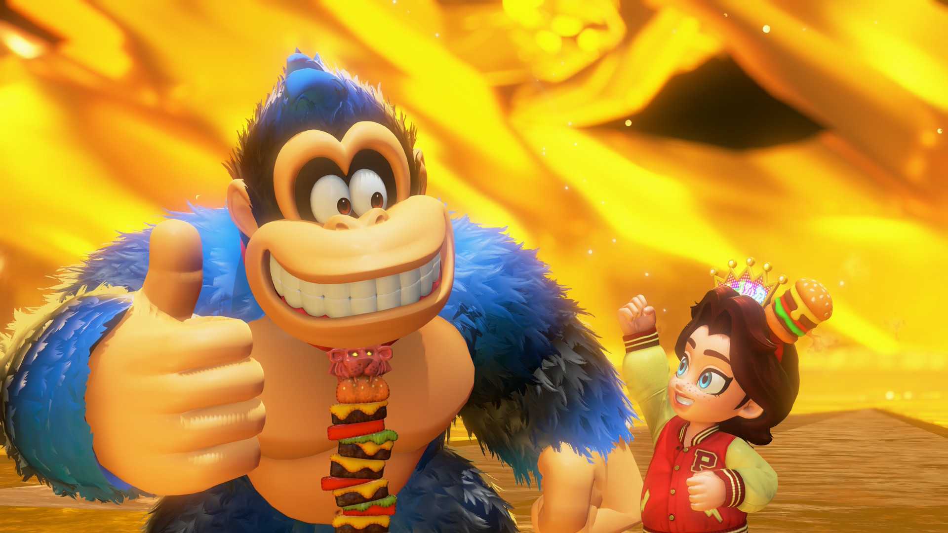 Donkey Kong gives the thumbs up.