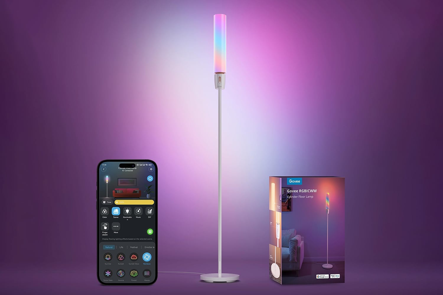 Govee Rgbic Cylinder Floor Lamp