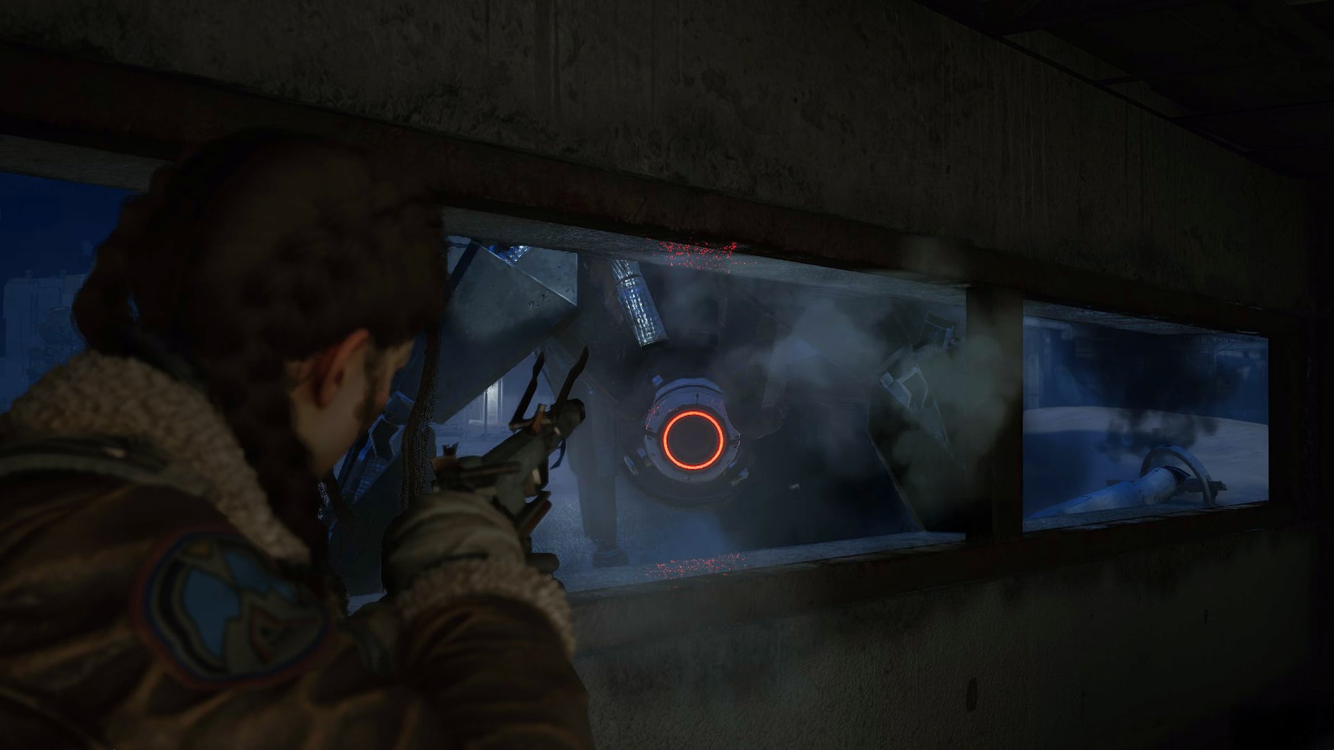 A player faces down a Leaper.