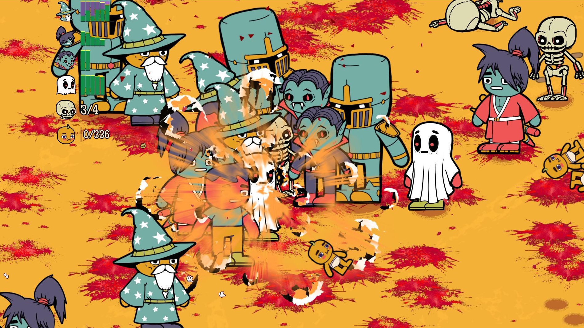 The gruesome remains after a fight.