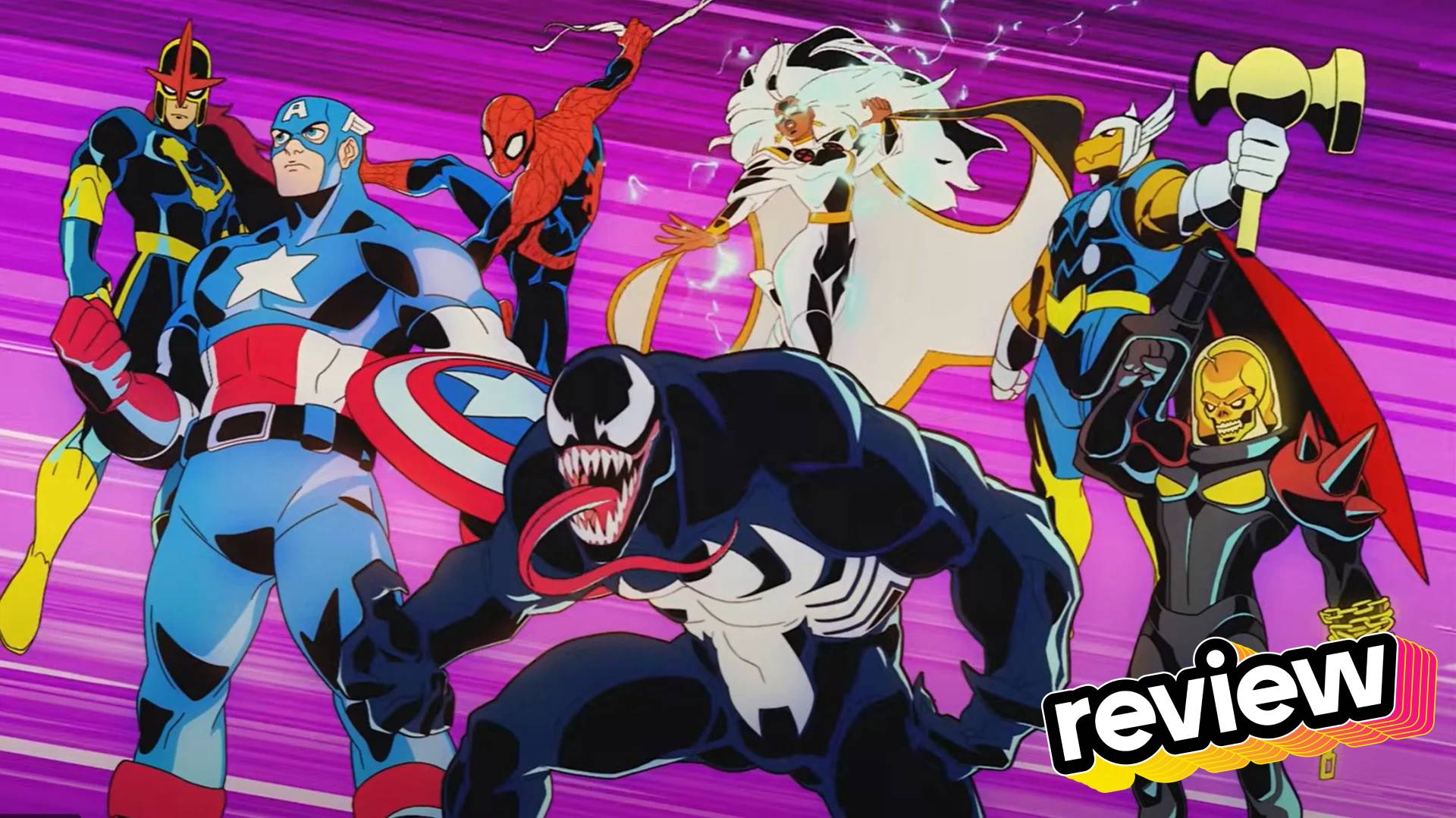 Marvel heroes prepare for battle.