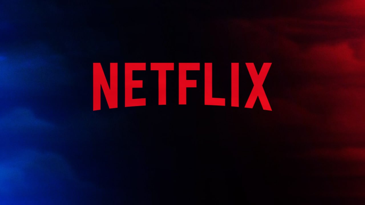 The Netflix logo floats over the clouds from the Warner Bros. Logo