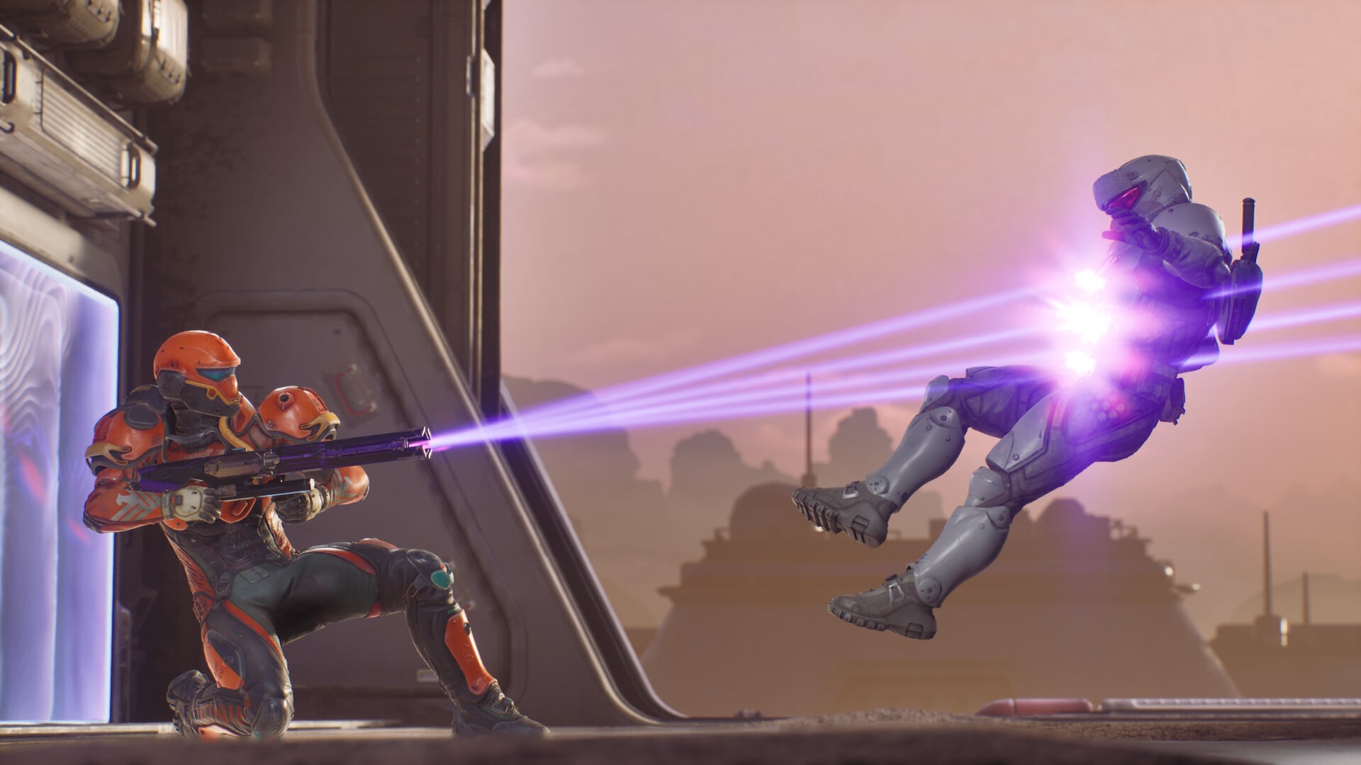 A character shoots another one.