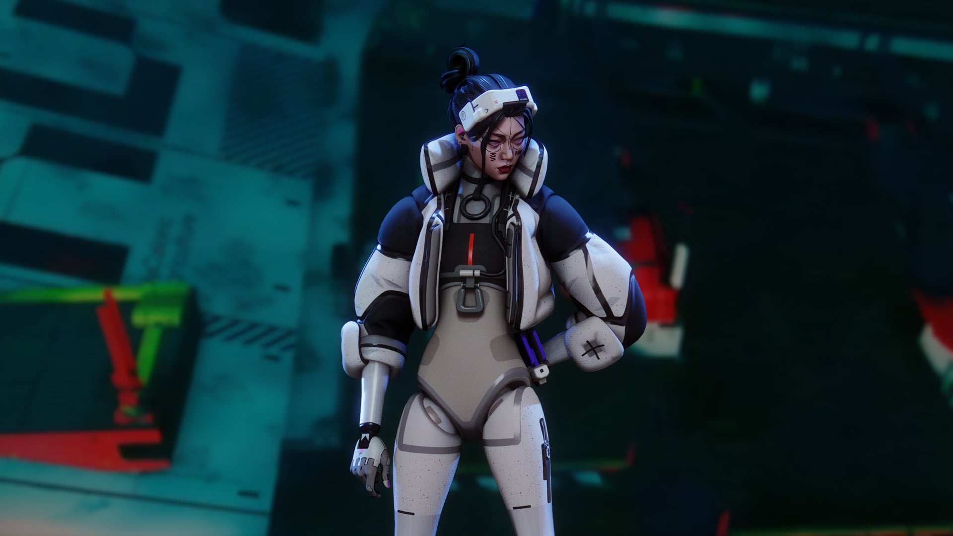 Art shows a runner posing for a shot.